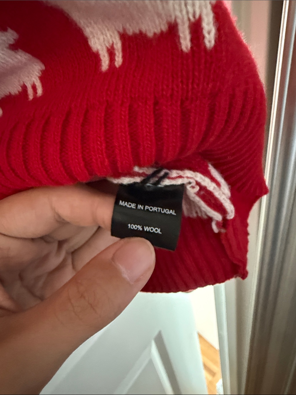 Red Sheep-Pattern Crewneck Sweater - Unbranded — image 2 of 2